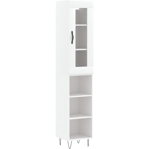 Maison Chic Visoka omara - Komoda - Predalnik bela 34,5x34x180 cm inženirski les, (21722386) Slike