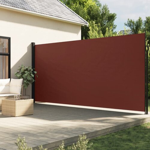 VidaXL Zložljiva stranska tenda rjava 200x600 cm Slike