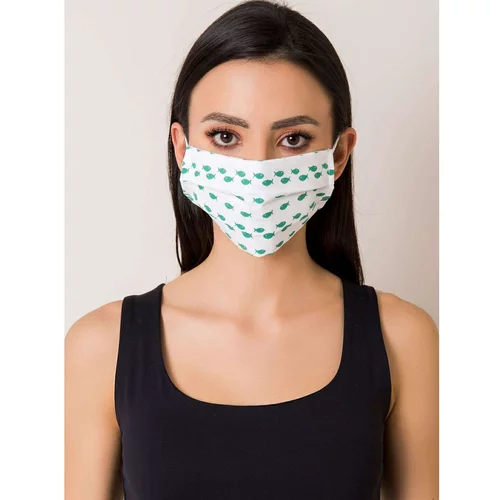 Fashion Hunters White and green reusable mask