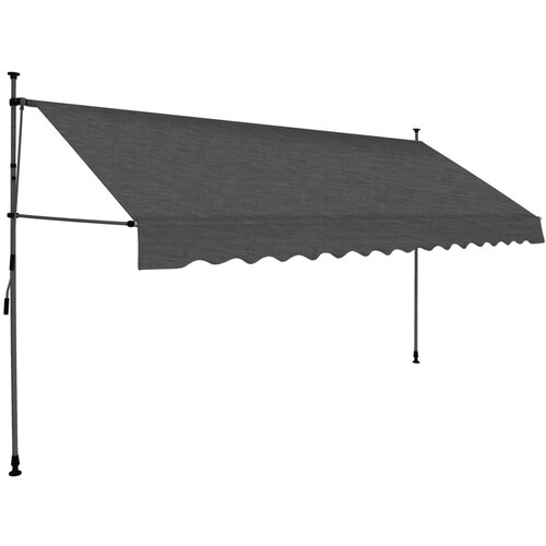 Maison Chic Ročno zložljiva tenda - Senčniki z LED lučkami 350 cm antracitna, (22041412) Slike