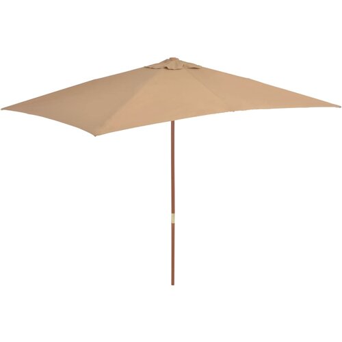  The Living Store Zunanji senčnik z lesenim drogom 200x300 cm taupe barve - Senčnik, (21750859) Cene