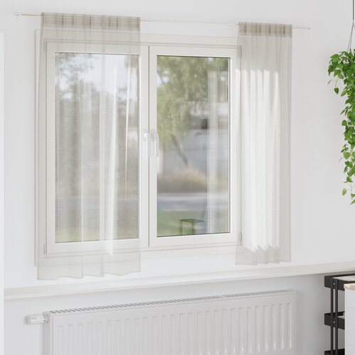 vidaXL Zavjese sa zavjesama 2 pcs Krem 140 x 175 cm Poliester Cijene