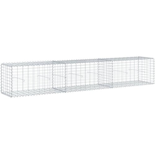 vidaXL Gabionska košara s pokrovom 300x50x50 cm pocinkano železo, (21413604) Cene