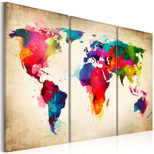  Slika - Rainbow Continents 60x40