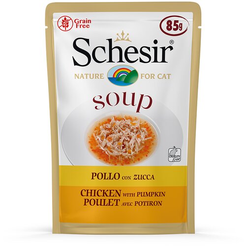 Schesir Cat Soup 6 x 85 g - Pi&amp;scaron;čanec z bučo Slike