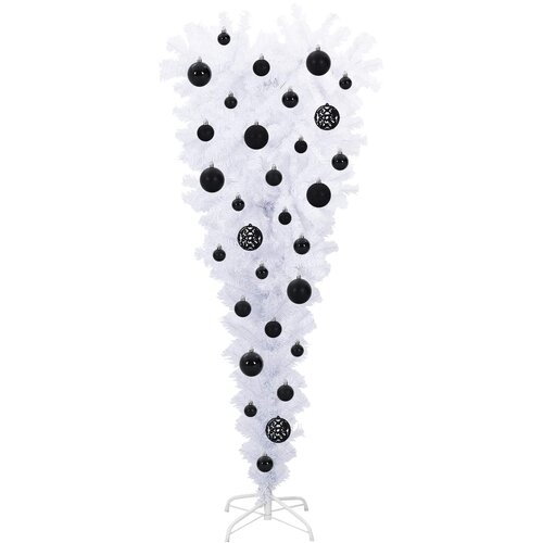  Umjetno božićno drvce s stalakom Bijelo 120 cm PVC i čelik Slike
