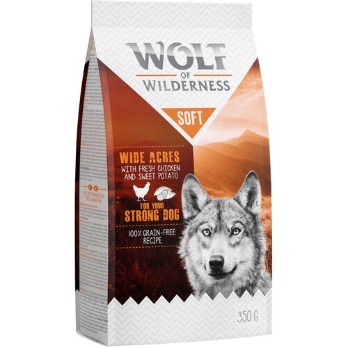 Wolf of Wilderness po poskusni ceni! - Wide Acres - piščanec (Soft & Strong, 350 g) Cene
