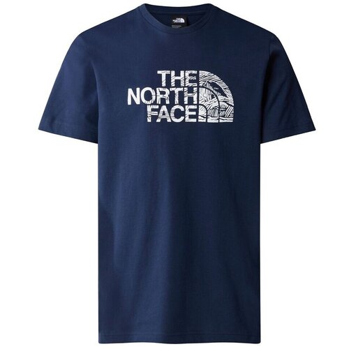 The North Face Woodcut Dome Tee Tnf Tamno plava Slike