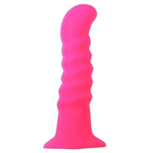 Sexy Elephant Hot Pink silikonski dildo s izraženim izbočinama i zakrivljenim vrhom 1 kom