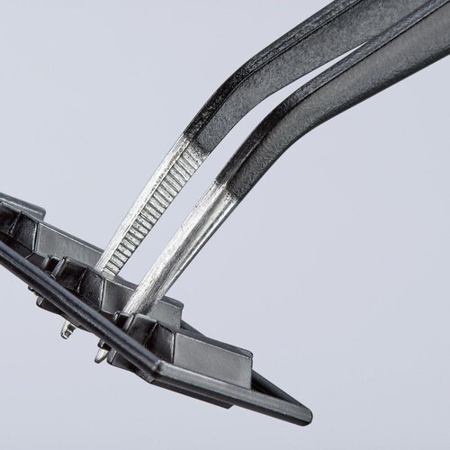 Knipex zakrivljena precizna &amp;scaron;picasta pinceta 155mm - pod 25&amp;deg; (92 34 37) Slike