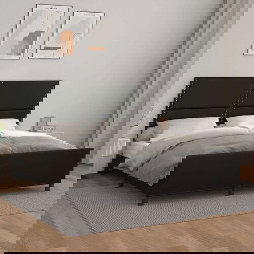  Okvir za krevet s uzglavljem crni 180x200 cm od umjetne kože Cijene
