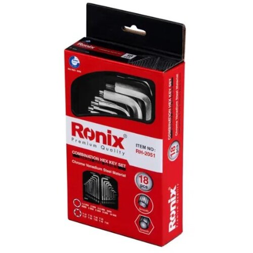 Ronix Alat Kljucevi set Kratki HEX & TORX 18-delni CR-V RH-2051 PLC 1-5-10MM/T10-T50 Cene
