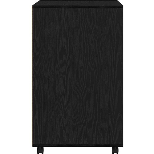  Cabinet s policom s kotačem Crni hrast 60 x 48 x 74.5 cm Slike