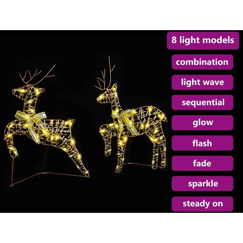  LED Riječni jeleni s 40 LED svjetlima 2 pcs Topla bijela PET Slike