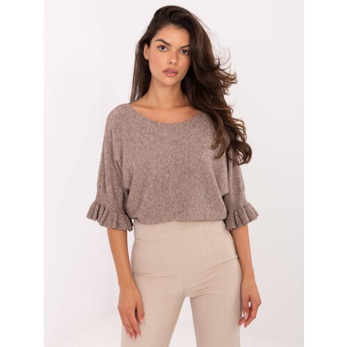 Italy Moda Sweater-IT-SW-99244.65-dark beige Cene