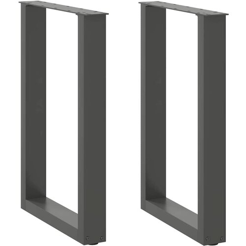  Noge za blagovaonski stol U-oblik 2 kom antracit 50 x (72-73) cm čelik Cene