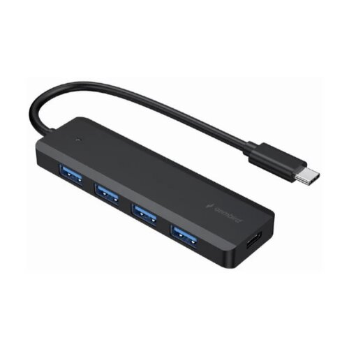 Gembird 4-port USB 3.1 (Gen.1) Type-C Hub w/Type-C Power Input Port, Black Cene