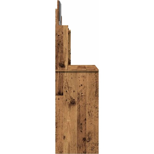  Toaletni stol s ogledalom Staro drvo 96x39x142 cm Slike