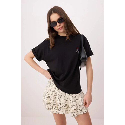 TRENDYOLMILLA Ženska majica TWOSS26TS00165, Crna Cene