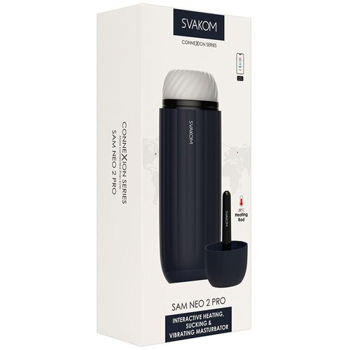 Svakom Masturbator Sam Neo 2 Pro, 22.8cm, Crni Slike