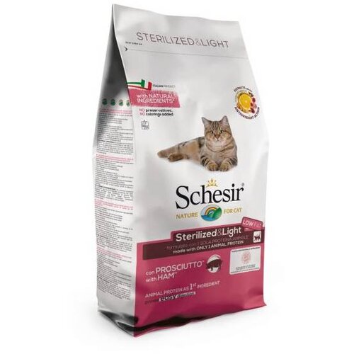 Schesir dry cat sterilized, hrana za sterilisane mačke, šunka Cene