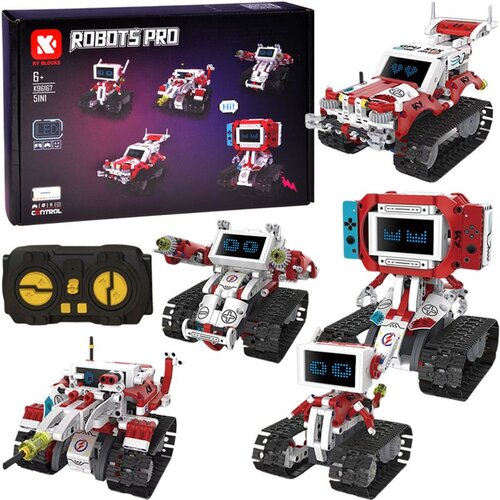  Set kocaka za gradnju robota 5 u 1 s daljinskim upravljačem i LED zaslonom Slike
