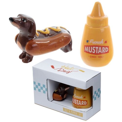  Keramički set za sol i papar Puckator s motivom hot doga i senfa SP60 Cijene