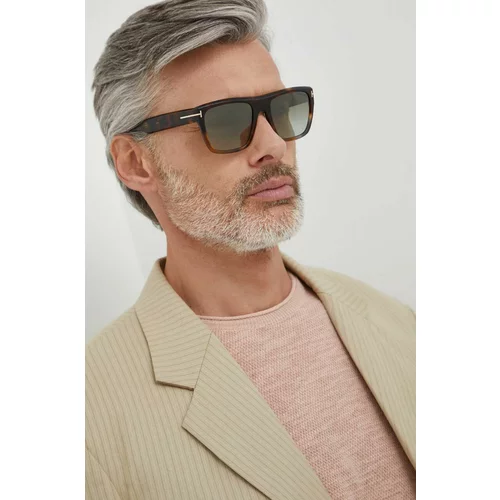 Tom Ford Sončna očala moška, rjava barva, FT1077_5555G