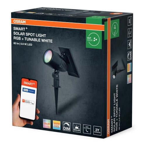 Osram SMART+ SOLAR LED RGBW prigu&amp;scaron;iva solarna lampa 0,6W/3,7V IP44 Slike