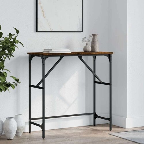  Konzolni stol boja hrasta 75 x 32 x 75 cm konstruirano drvo Cijene