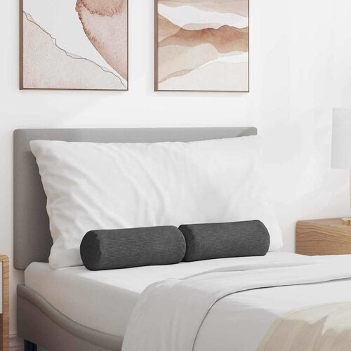 vidaXL valjkasti jastučići 2 pcs tamno siva Ø 15 x 40 cm Cijene