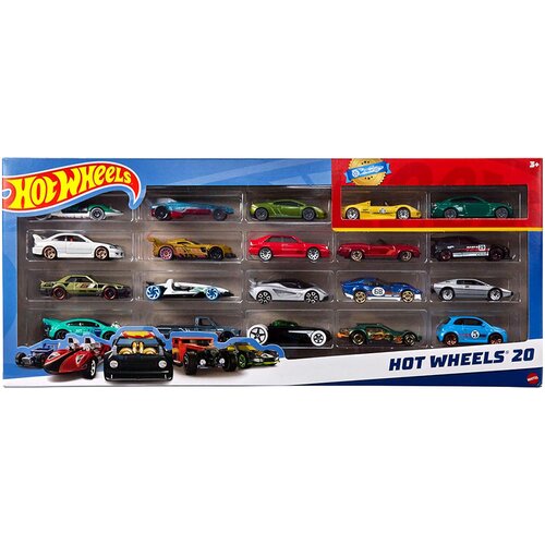 Mattel Komplet 20 modelov vozil Hot Wheels v merilu 1/64, Ve?barvno, (21552524) Cene
