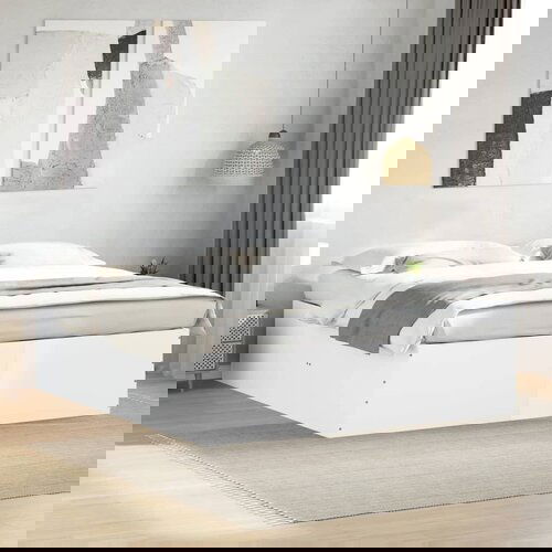 Furnova Posteljni okvir bel 200x200 cm inženirski les, (21938118) Slike