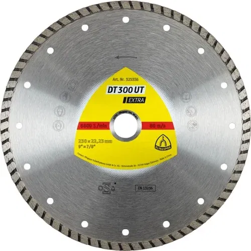 Klingspor Turbo Diamond 230mm x 2,5 mm x 22,2 mm dodatni dt300ut, beton, (21118259)