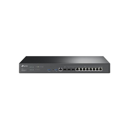 Tp-link ER8411 Omada VPN Firewall core ruter &amp;ndash; 2 x 10GbE SFP+ (WAN+WAN/LAN) + 8 x 1GbE WAN/LAN + SFP WAN/LAN + 2 USB (4G LTE WAN backup), 4GB DDR4, IPsec/OpenVPN/L2TP/PPTP, smart load balance / app optimized, ZTP &amp;amp; cloud Slike