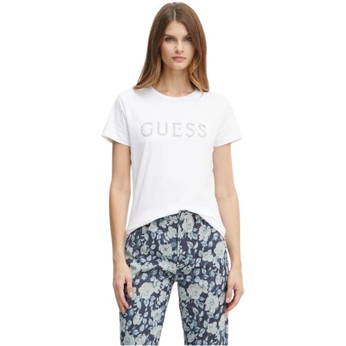 Guess Majice &amp;amp; Polo majice W4PI0X J1300 Bela Slike