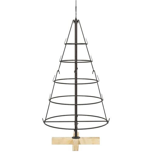 VidaXL Božićno drvo u obliku čunja s stalakom Crna 90 cm Čelik Slike
