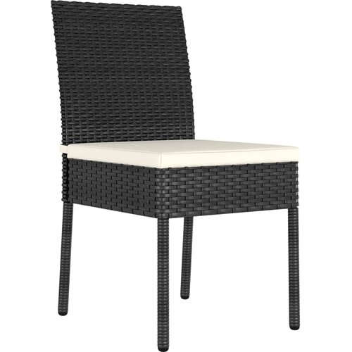 Maison Chic Vrtni jedilni stoli - Stol za vrt 4 kosi poli ratan črne barve JS363, (21878978) Cene