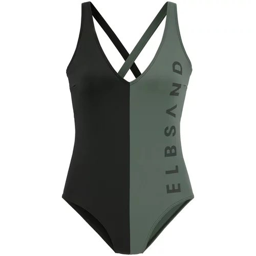 Elbsand Jednodijelni kupaći kostim zelena / crna