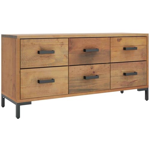 vidaXL Klupa za pohranu smeđa 110 x 30 x 45 cm od masivne borovine Cene