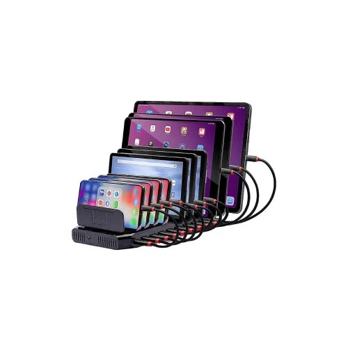 Lindy 73309 USB stanica za punjenje utičnica Izlazna struja maks. 2.4 A 10 x #####USB-A s adapterom za Australiju, s europskim adapterom, s UK adapterom, s SAD adapterom Cijene