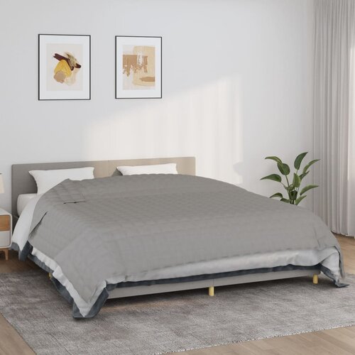 vidaXL Teška deka siva 235x290 cm 15 kg od tkanine Cijene