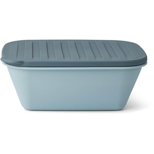 Liewood sklopiva silikonska kutija za užinu franklin sea blue/whale blue mix Slike