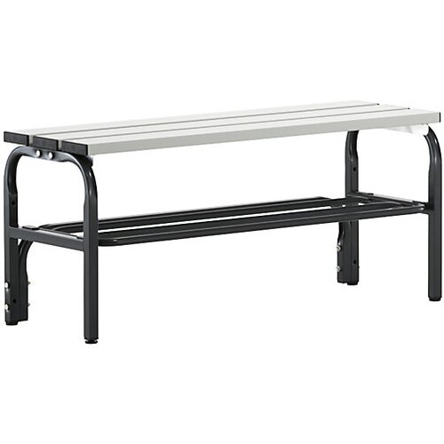 Sypro Garderobna klop z aluminijastimi letvami, VxG 450 x 350 mm, dolžina 1015 mm, antracitne barve, rešetka za čevlje Cene