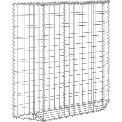 VidaXL trapezna gabionska gredica od pocinčanog čelika 100x20x100 cm Slike