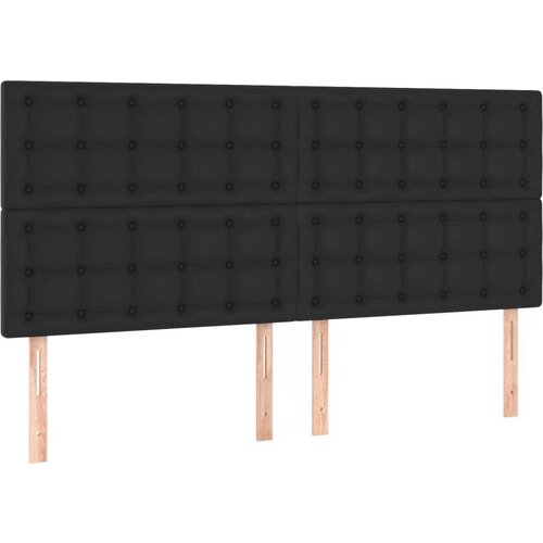  S oprugama i madracem crni 200x200 cm od umjetne kože Slike
