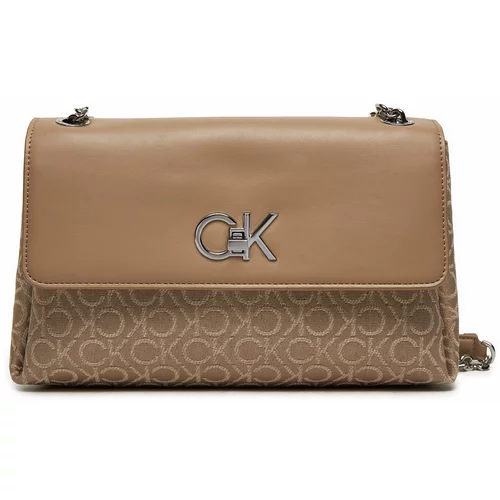 Calvin Klein Ročna torba Re-Lock Conv Shoulder Bag_Jqc K60K612641 Bež