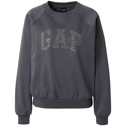 GAP Sweater majica 'HOLIDAY' tamo siva / srebro