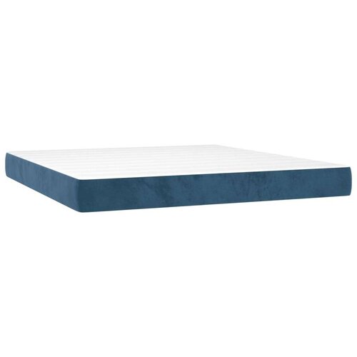 vidaXL Vzmetnica z žepkasto vzmetjo temno modra 160x220x20 cm žamet Cene
