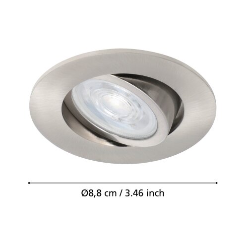 Eglo ugradbeni spot Saliceto-Z 99672, LED 4,7 W RGB, &amp;Oslash; 8,8 cm, satenirani nikal Slike